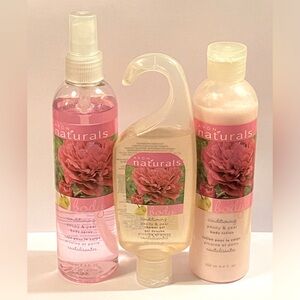 Avon Naturals Peony & Pear shower gel + body lotion + body spray